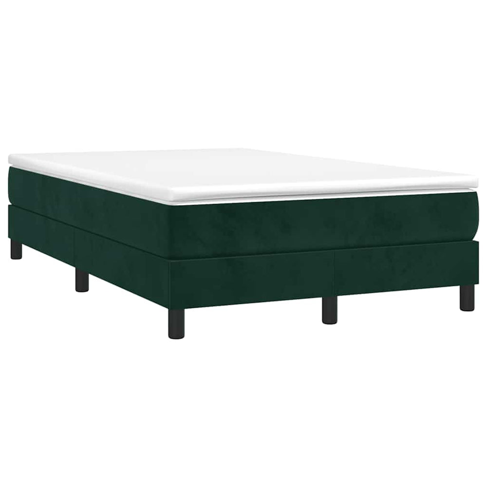 Boxspringbett mit Matratze Dunkelgrün 120x190 cm