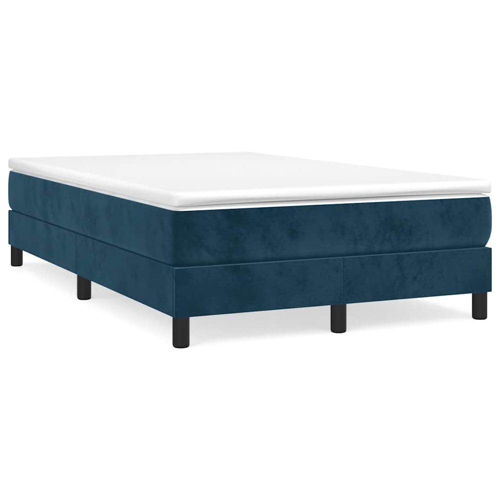 Boxspringbett mit Matratze Dunkelblau Samt 120x190 cm