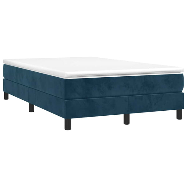 Boxspringbett mit Matratze Dunkelblau Samt 120x190 cm