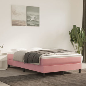 Boxspringbett Rosa 120x190 cm Samt mit Matratze