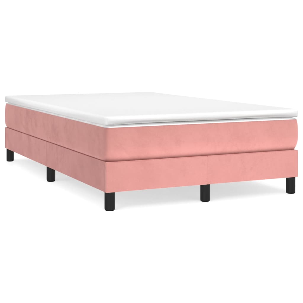 Boxspringbett Rosa 120x190 cm Samt mit Matratze