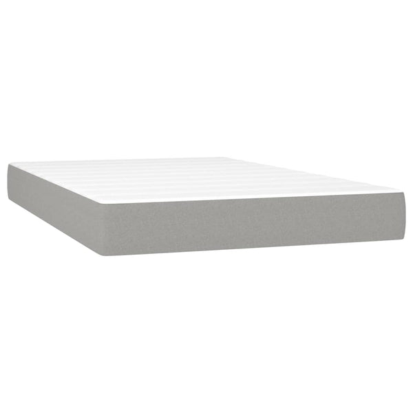 Boxspringbett mit Matratze & LED Hellgrau 120x190 cm
