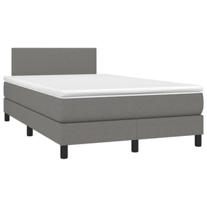 Boxspringbett mit LED Dunkelgrau 120x190 cm