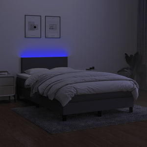 Boxspringbett mit LED Dunkelgrau 120x190 cm