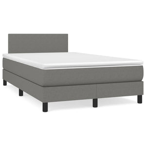 Boxspringbett mit LED Dunkelgrau 120x190 cm