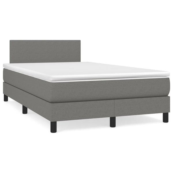 Boxspringbett mit LED Dunkelgrau 120x190 cm