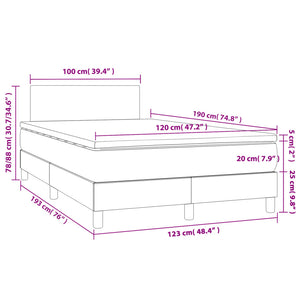Boxspringbett mit LED 120x190 cm