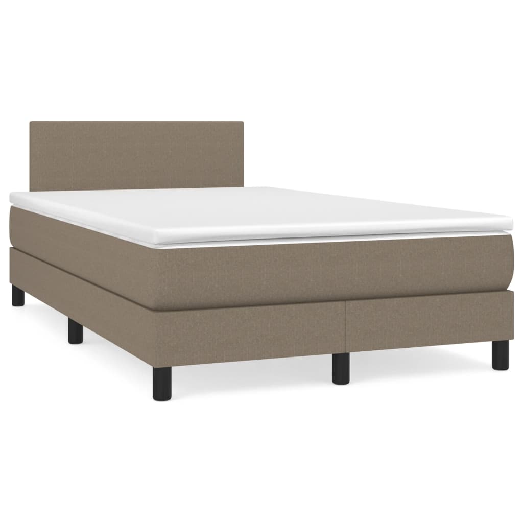 Boxspringbett mit LED & Matratze Taupe 120x190 cm