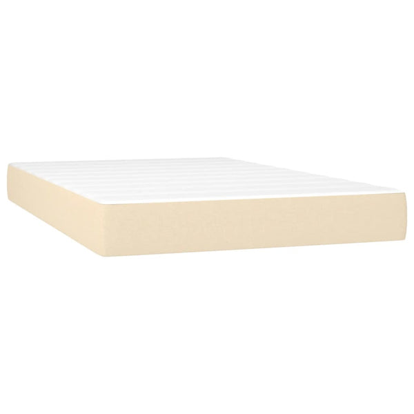 Boxspringbett Creme 120x190 cm mit LED
