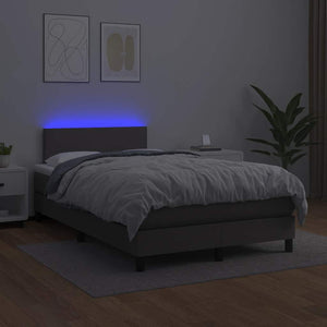 Boxspringbett mit LED 120x190 cm Grau