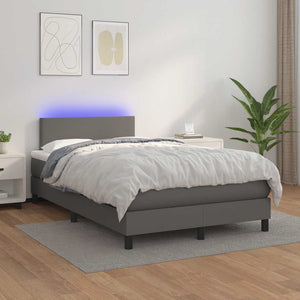 Boxspringbett mit LED 120x190 cm Grau