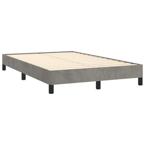 Boxspringbett mit LED Hellgrau 120x190 cm