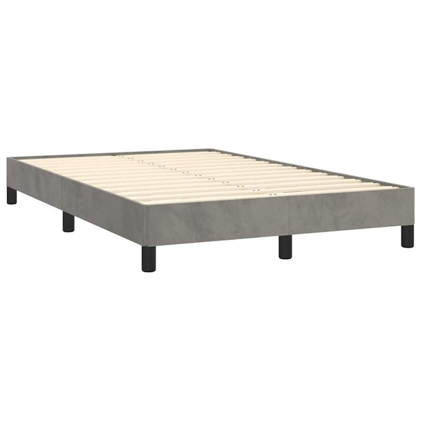 Boxspringbett mit LED Hellgrau 120x190 cm