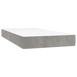 Boxspringbett mit LED Hellgrau 120x190 cm