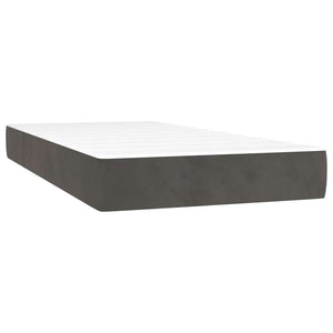 Boxspringbett mit Matratze & LED Dunkelgrau 120x190 cm