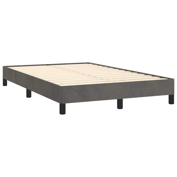 Boxspringbett mit Matratze & LED Dunkelgrau 120x190 cm