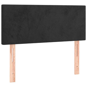 Boxspringbett mit LED Schwarz 120x190 cm Samt