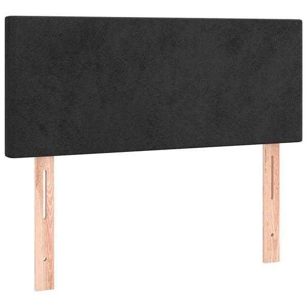 Boxspringbett mit LED Schwarz 120x190 cm Samt
