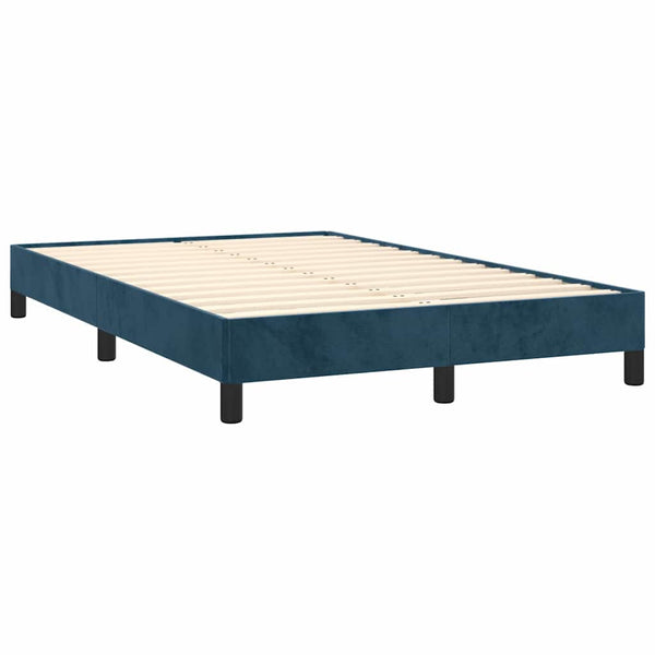 Boxspringbett mit LED & Matratze Dunkelblau 120x190 cm