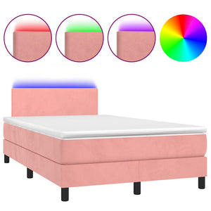 Boxspringbett Rosa mit LED 120x190 cm