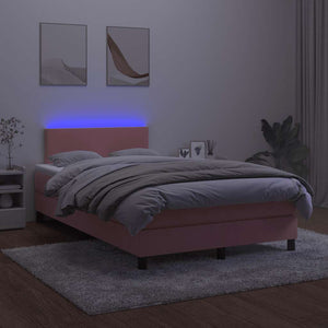 Boxspringbett Rosa mit LED 120x190 cm