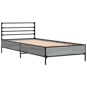 Bettgestell 90x190 cm Grau Sonoma