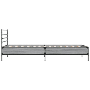 Bettgestell 90x190 cm Grau Sonoma