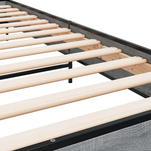 Bettgestell 90x190 cm Grau Sonoma