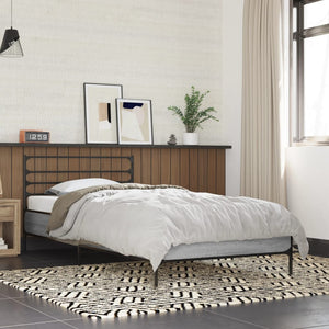 Bettgestell 90x190 cm Grau Sonoma