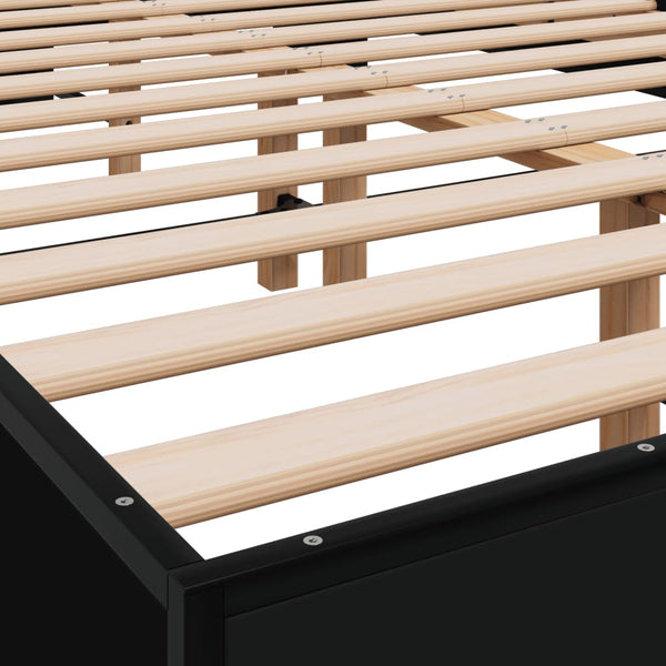 Bettgestell Schwarz 140x200 cm