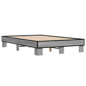 Bettgestell 120x200 cm Grau Sonoma