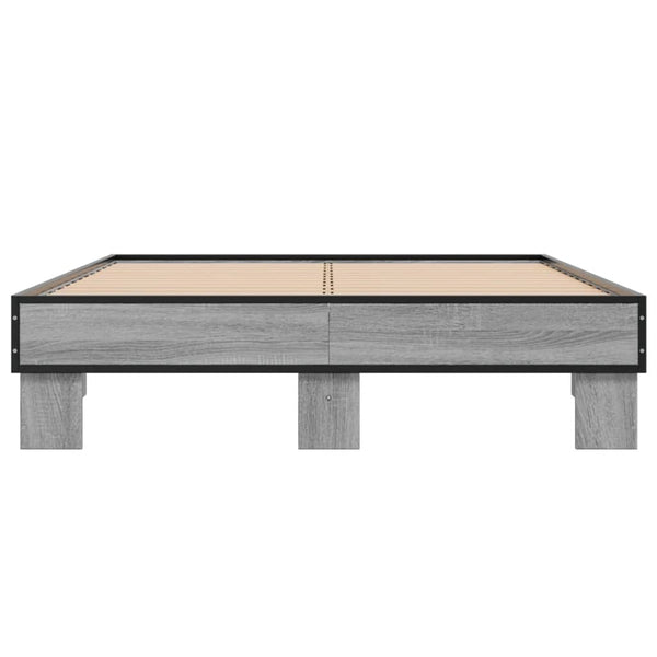 Bettgestell 120x200 cm Grau Sonoma