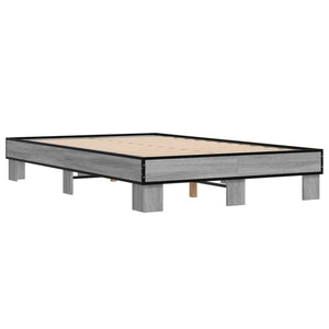 Bettgestell 120x200 cm Grau Sonoma