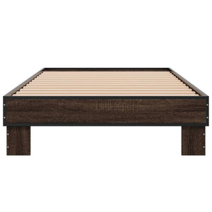 Bettgestell 100x200 cm Braun Eichen-Optik