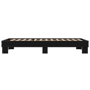 Schwarzes Bettgestell 75x190 cm