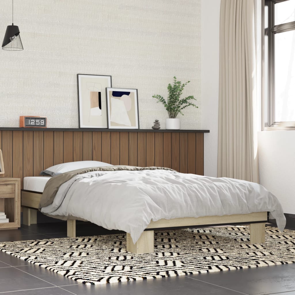 Sonoma Eiche Bettgestell 75x190 cm