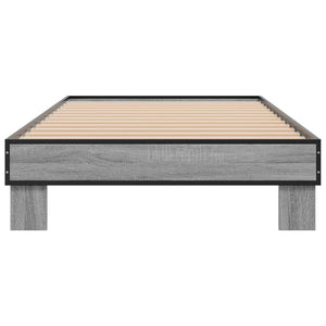 Bettgestell 75x190 cm Grau Sonoma