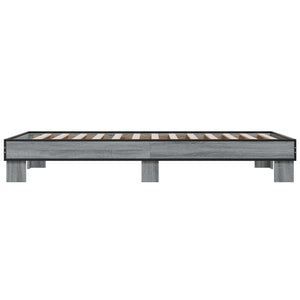 Bettgestell 75x190 cm Grau Sonoma