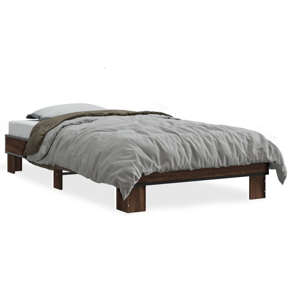 Bettgestell Braun Eiche 75x190 cm