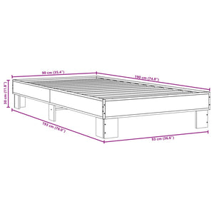 Bettgestell Schwarz 90x190 cm