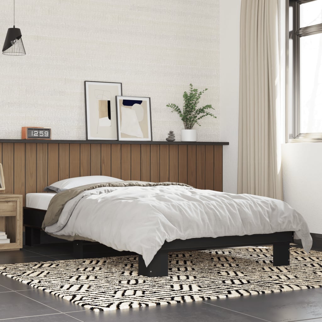 Bettgestell Schwarz 90x190 cm
