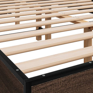 Bettgestell Braun Eichen-Optik 135x190 cm