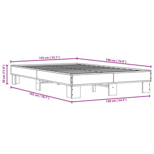 Bettgestell Braun Eichen-Optik 135x190 cm