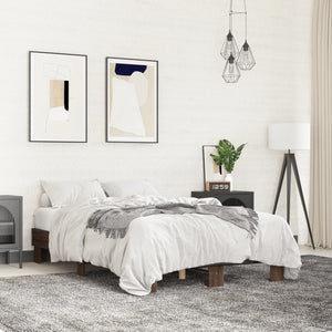 Bettgestell Braun Eichen-Optik 135x190 cm