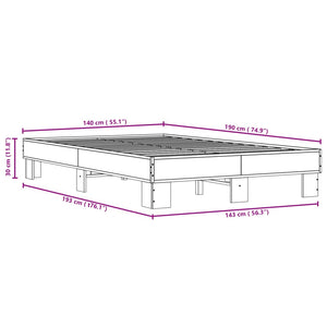 Bettgestell Braun Eichen-Optik 140x190 cm