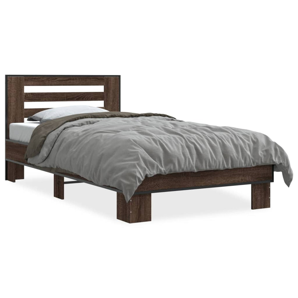 Bettgestell Braun Eiche 90x190 cm
