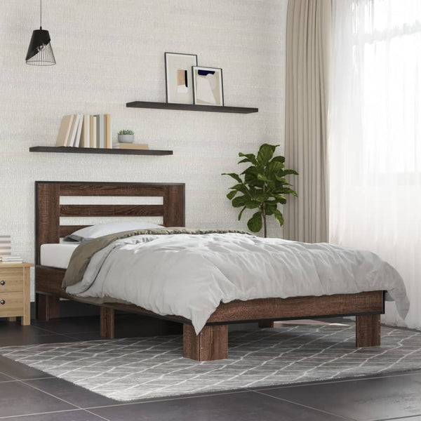 Bettgestell Braun Eiche 90x190 cm