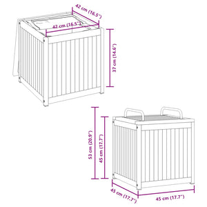 Akazienholz Gartenbox 45x45 cm