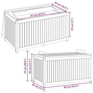 Gartenbox Akazie Massivholz 85x45 cm