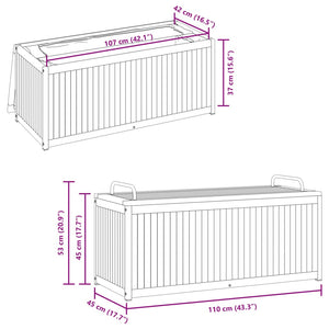 Gartenbox Akazie Massivholz 110 cm